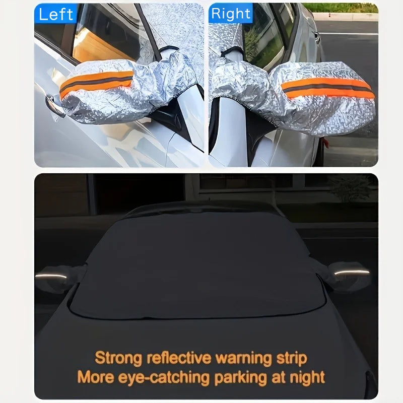 Protection de Pare-Brise Voiture Été/Hiver – Anti-Givre, Anti-Neige & Pare-Soleil Imperméable – Berline & SUV
