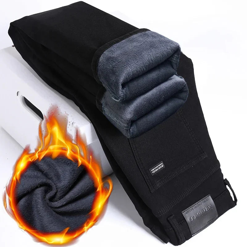 Jean Thermique Homme Hiver – Doublé Polaire Épais
