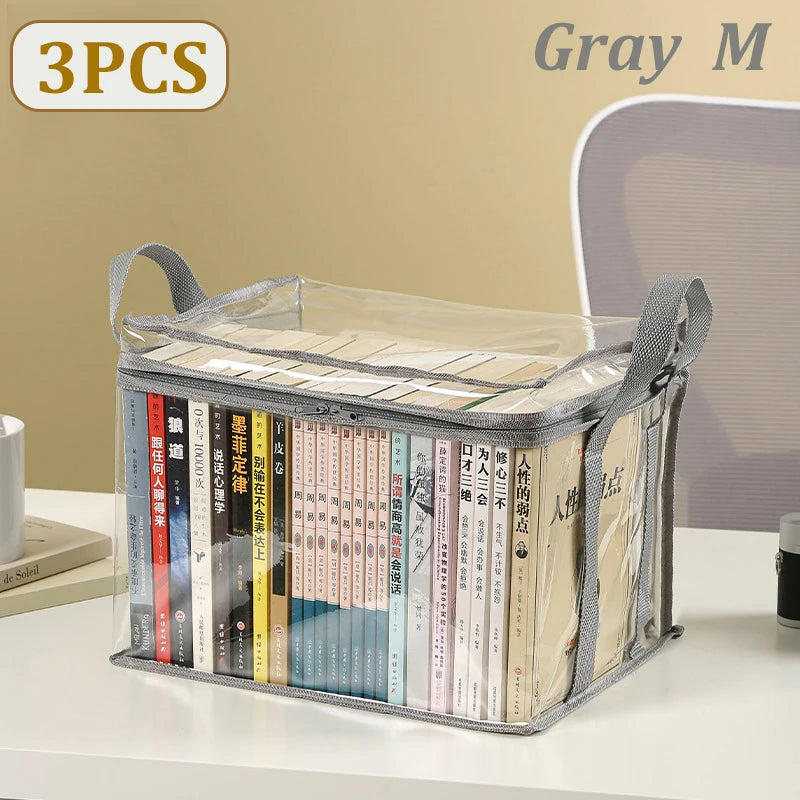 3x Sacs de rangement pour Livres, Jouets, CD, DVD...
