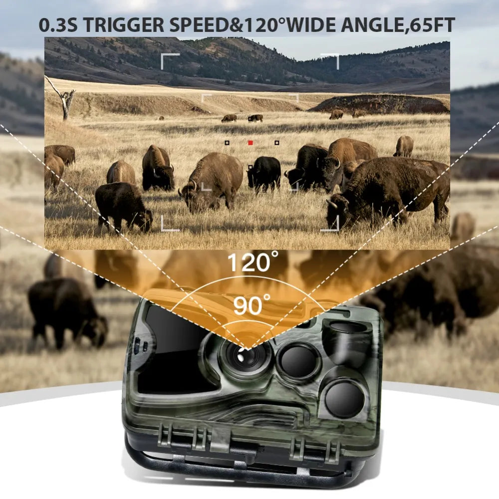 HUNTCAM HD - Caméra de chasse 16M waterproof avec batterie rechargeable