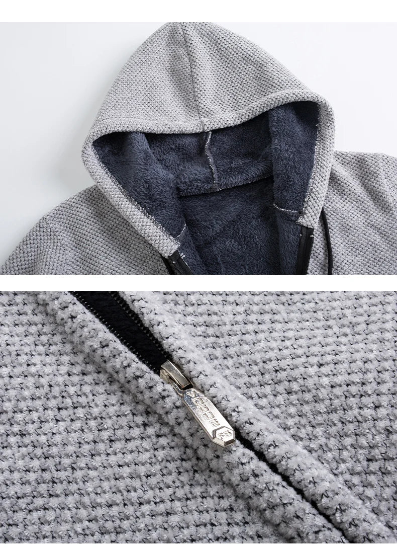 Manteau cardigan avec capuche pour hommes