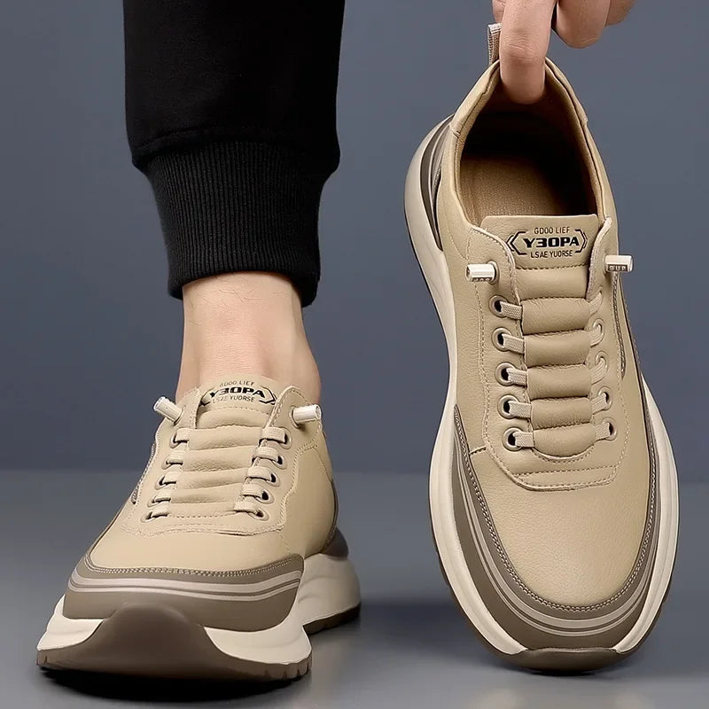 Chaussures Homme à Enfiler en Cuir PU – Légères, Respirantes, Antidérapantes & Confortables