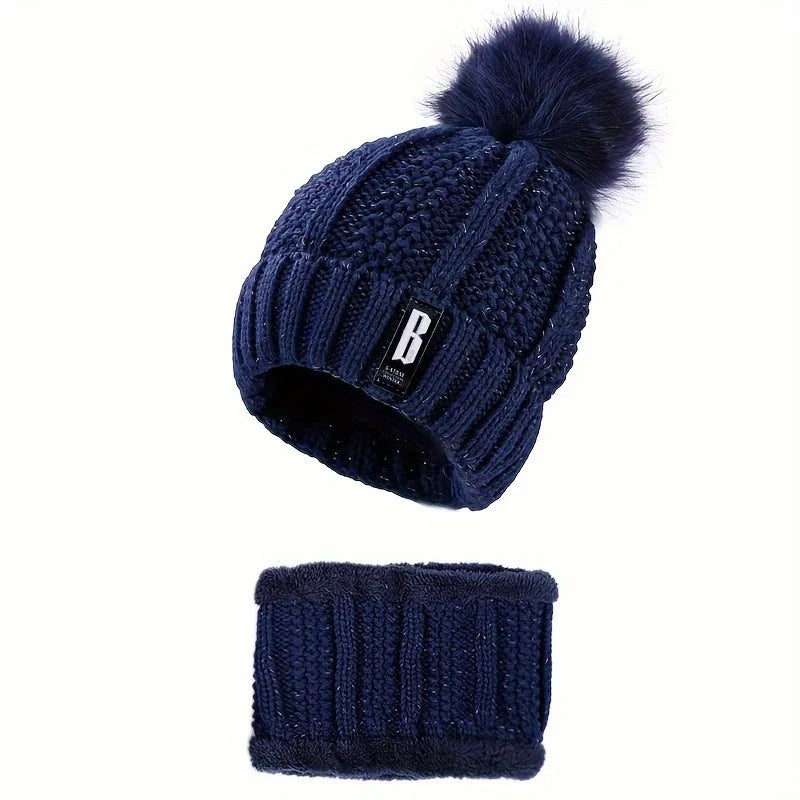 Ensemble Bonnet à Pompom & Cache-Cou - Femme