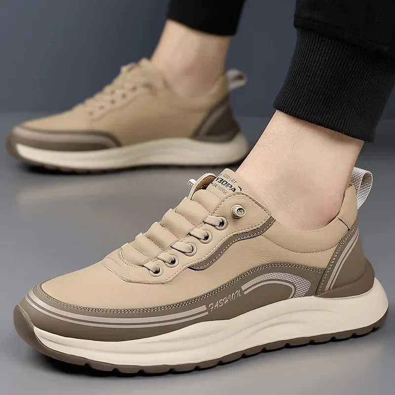 Chaussures Homme à Enfiler en Cuir PU – Légères, Respirantes, Antidérapantes & Confortables