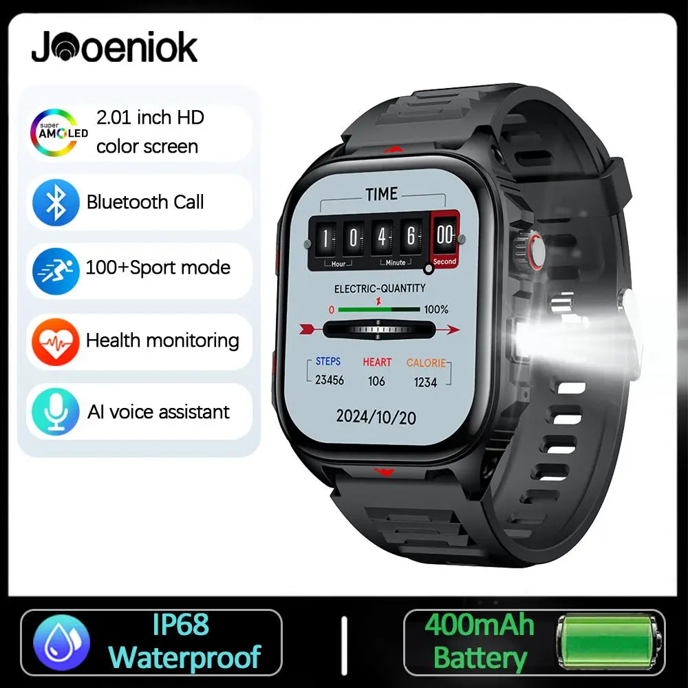 Montre Connectée Étanche avec Lampe LED Intégrée + Bracelet OFFERT