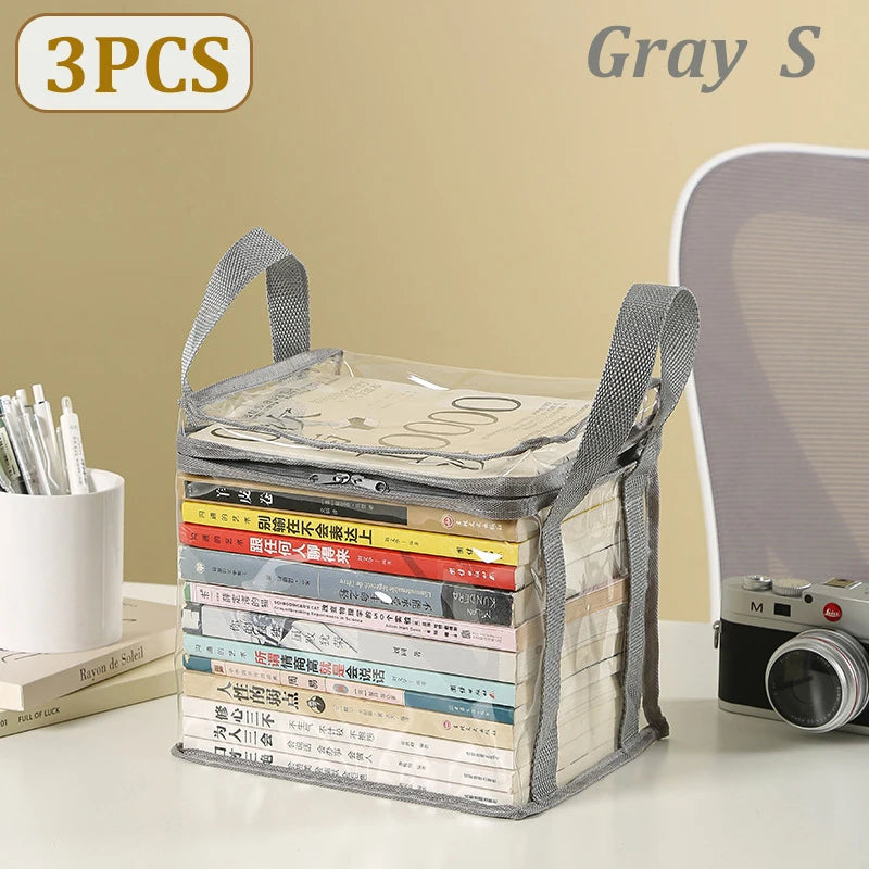 3x Sacs de rangement pour Livres, Jouets, CD, DVD...