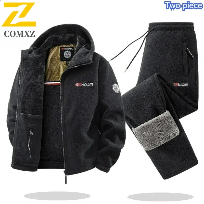 Ensemble NORWAY Gilet à Capuche et Jogging ULTRA chaud en Polaire - Homme