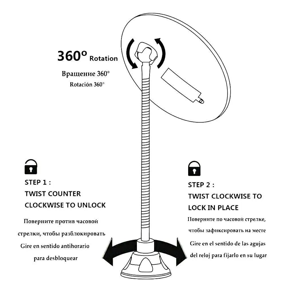 Miroir grossissant avec LED intégrée