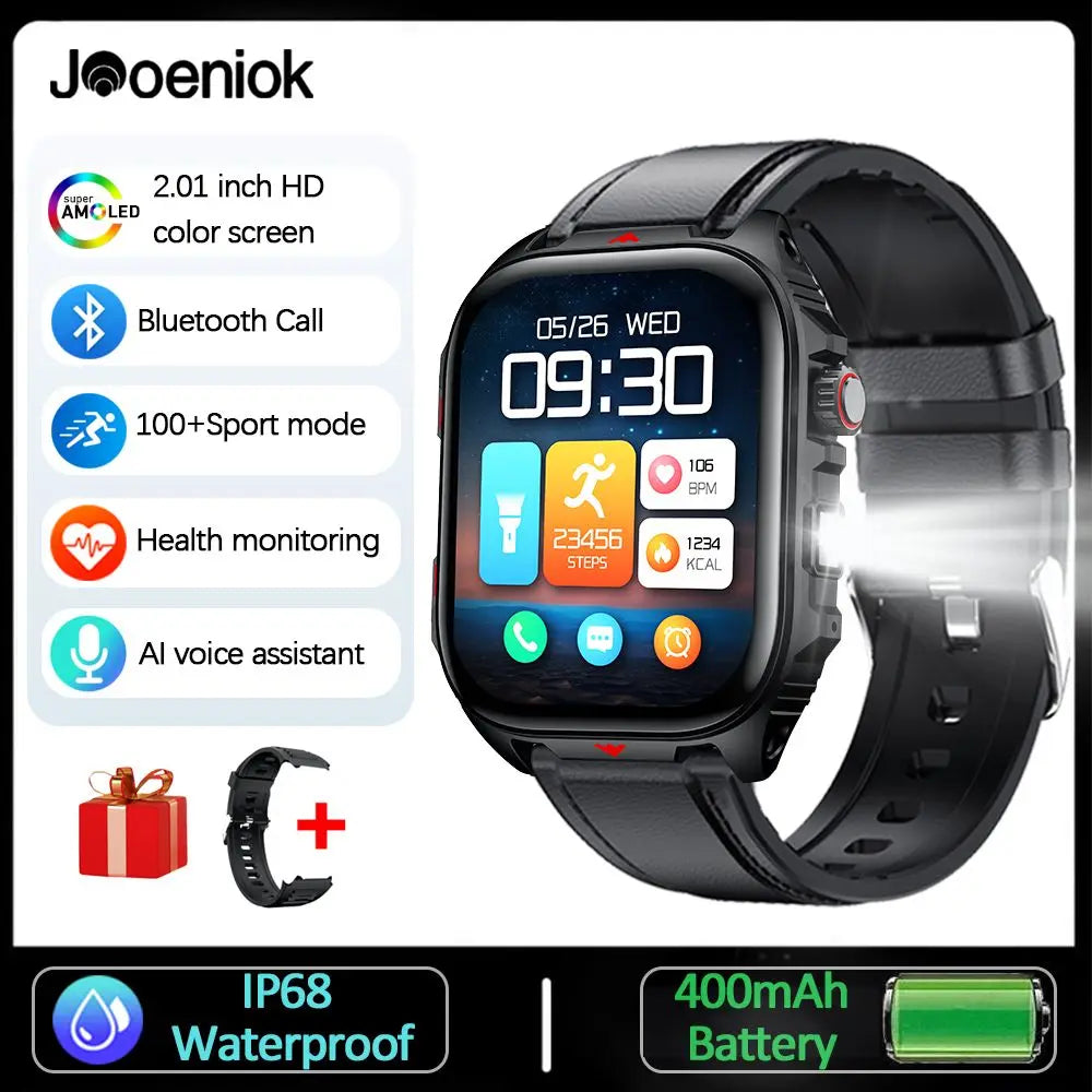 Montre Connectée Étanche avec Lampe LED Intégrée + Bracelet OFFERT