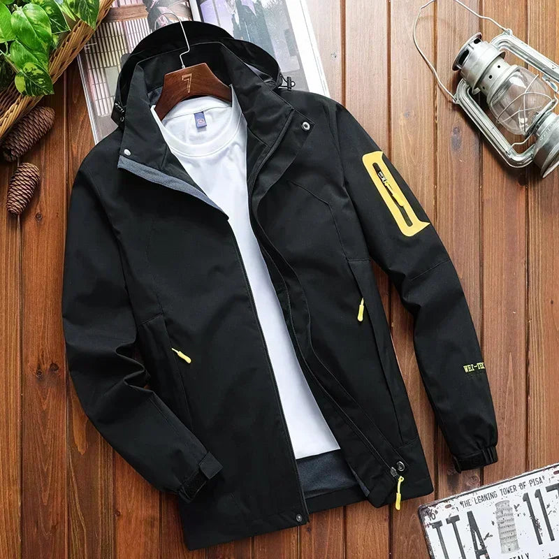 Manteau à Capuche Imperméable et Coupe-vent pour Homme