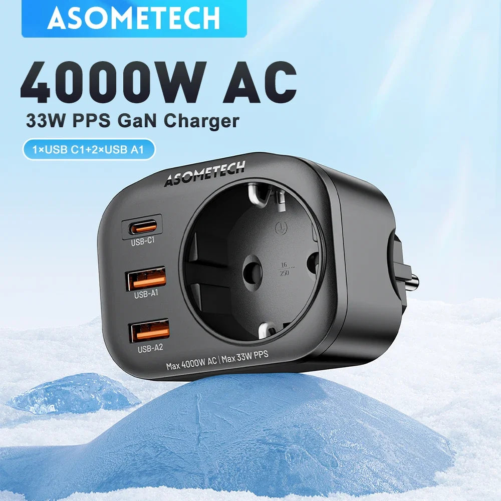 Multiprise 4000W avec Charge Rapide 33W