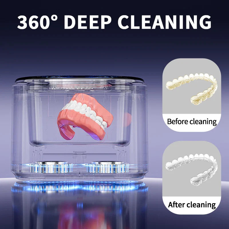 Nettoyeur Ultrasonique Dentaire 50KHz Rechargeable USB — 3 Modes