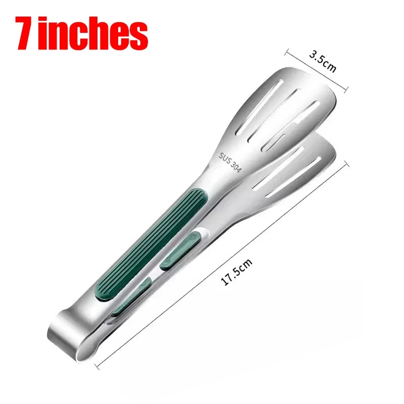 Lot de 3 Pinces Alimentaires pour BBQ en Acier Inoxydable