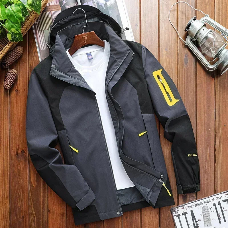 Manteau à Capuche Imperméable et Coupe-vent pour Homme