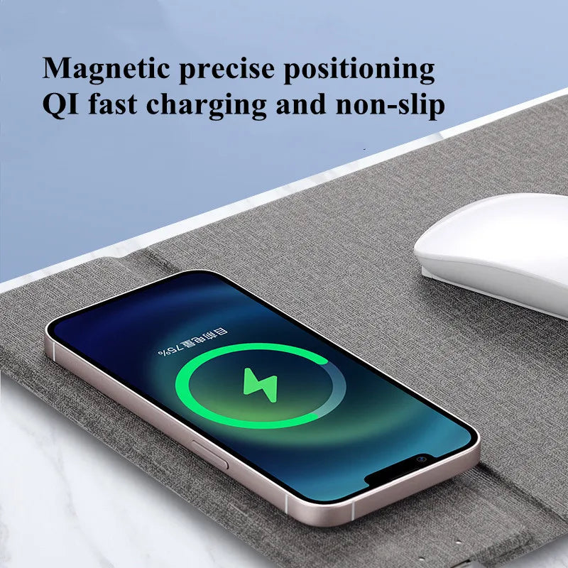 Tapis de souris confortable avec chargeur sans-fil intégré