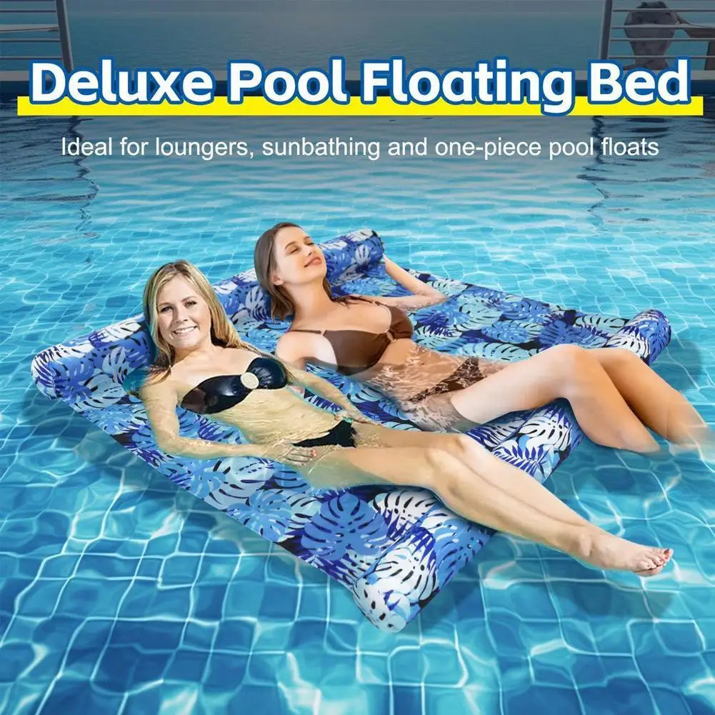 Chaise Longue Gonflable Flottante 2 Places – Grand Flotteur Double pour Piscine, Plage et Détente