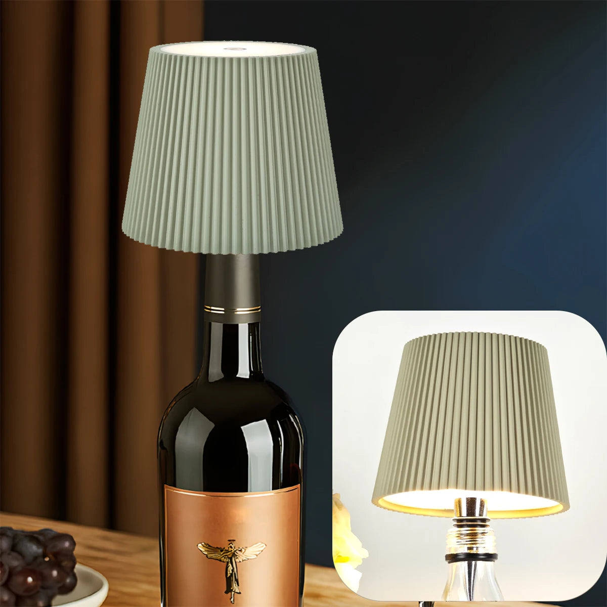 Abat-jour de Lampe pour Bouteille - 3 Couleurs LED & Différentes Intensités