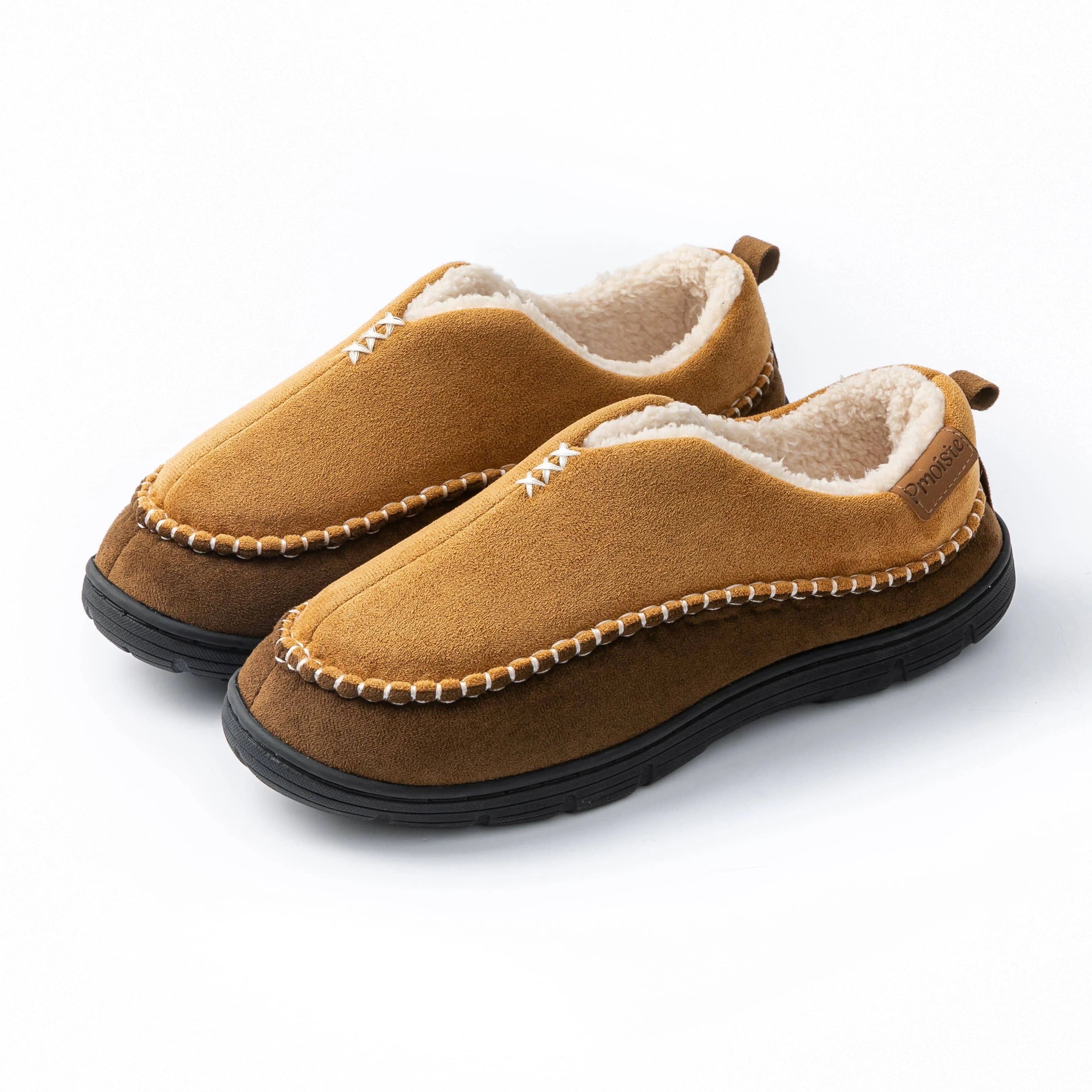 Chaussons Bicolore en Peluche Chaude & Antidérapants - Homme