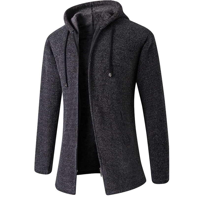 Manteau cardigan avec capuche pour hommes