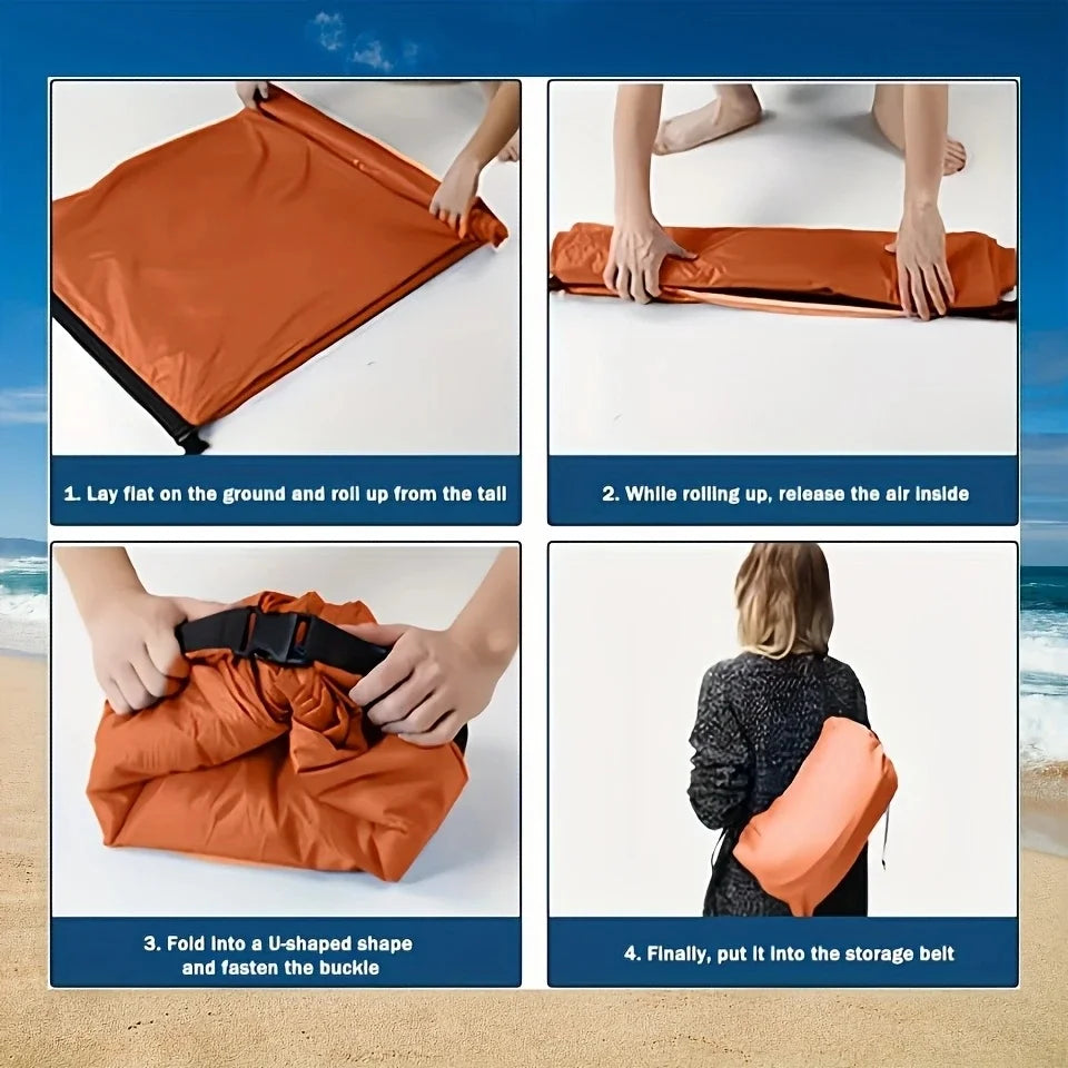 Air Sofa - Canapé Cozy Gonflable avec Oreiller & Sac - Installation Facile