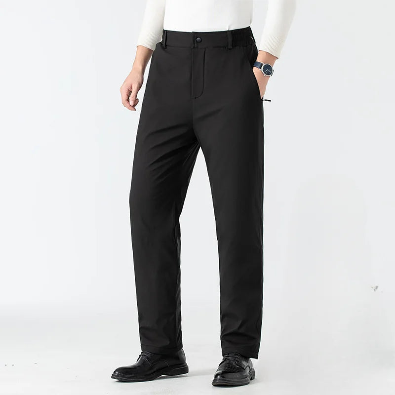 Pantalon élégant à doublure en polaire chaude