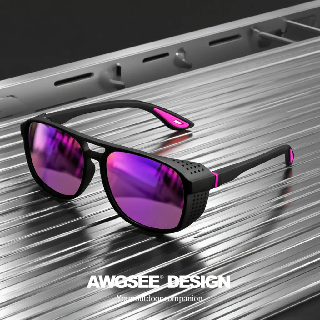 Lunettes de Soleil Sport Polarisées UV400 – Protection Coupe-Vent pour Cyclisme, Running et Activités Outdoor