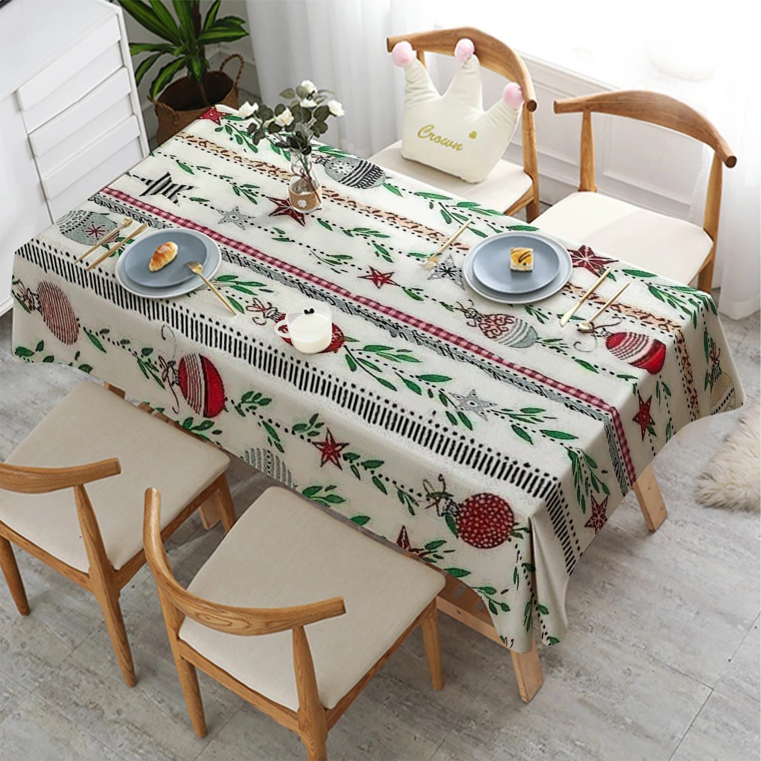 Nappe de Table Rectangulaire Spéciale Noël - 8 Tailles