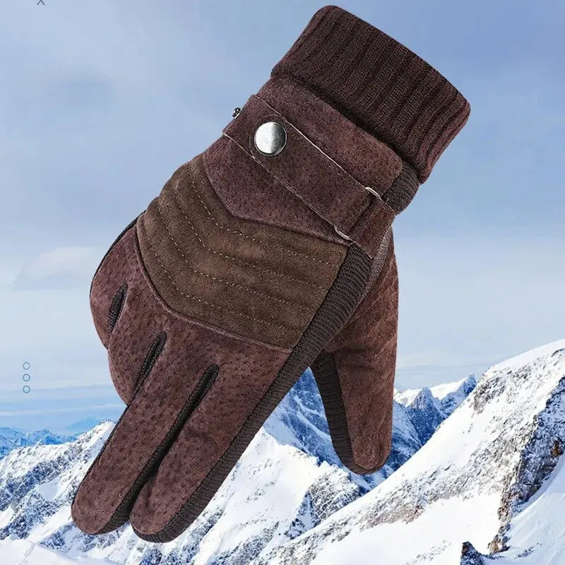 Gants Coupe-Vent & Tactiles en Daim - Homme