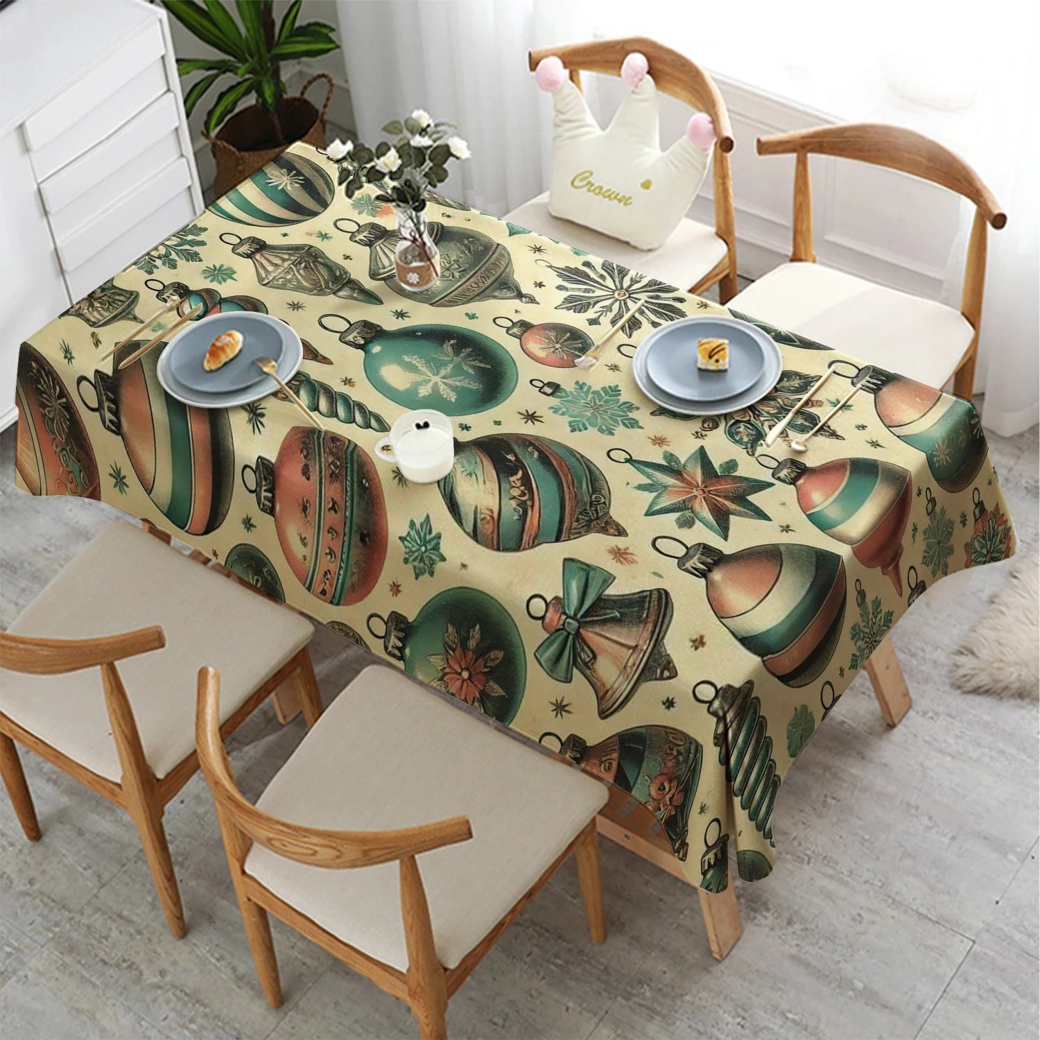 Nappe de Table Rectangulaire Spéciale Noël - 8 Tailles