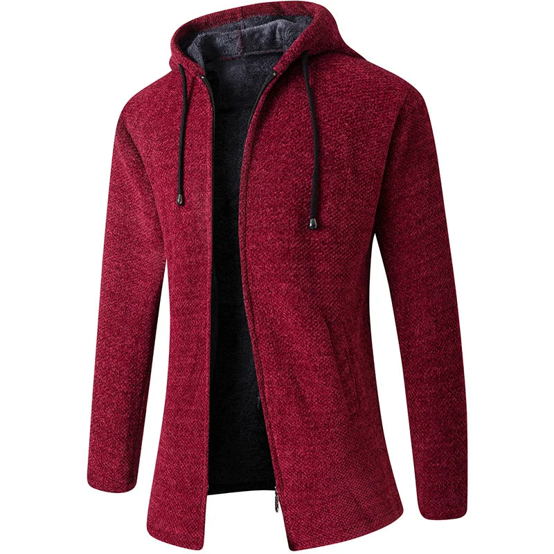 Manteau cardigan avec capuche pour hommes