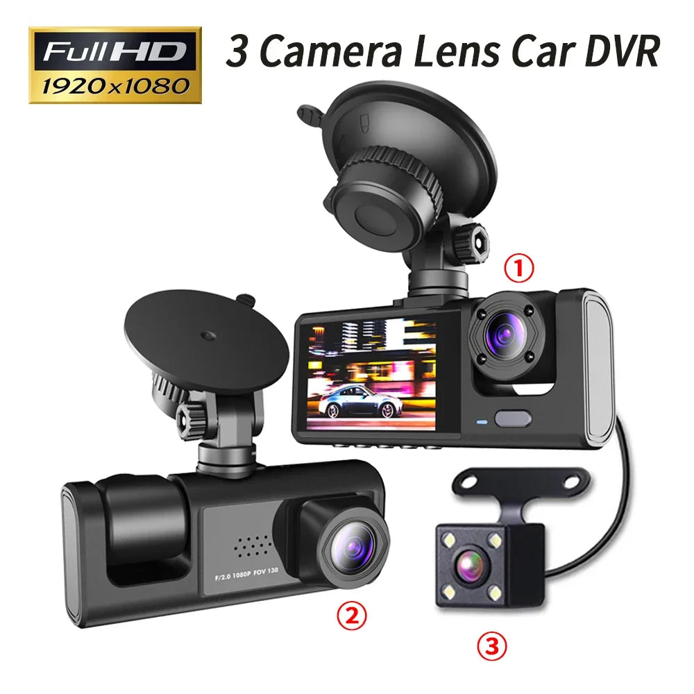 DASHCAM double objectif vision nocturne + carte SD 64gb