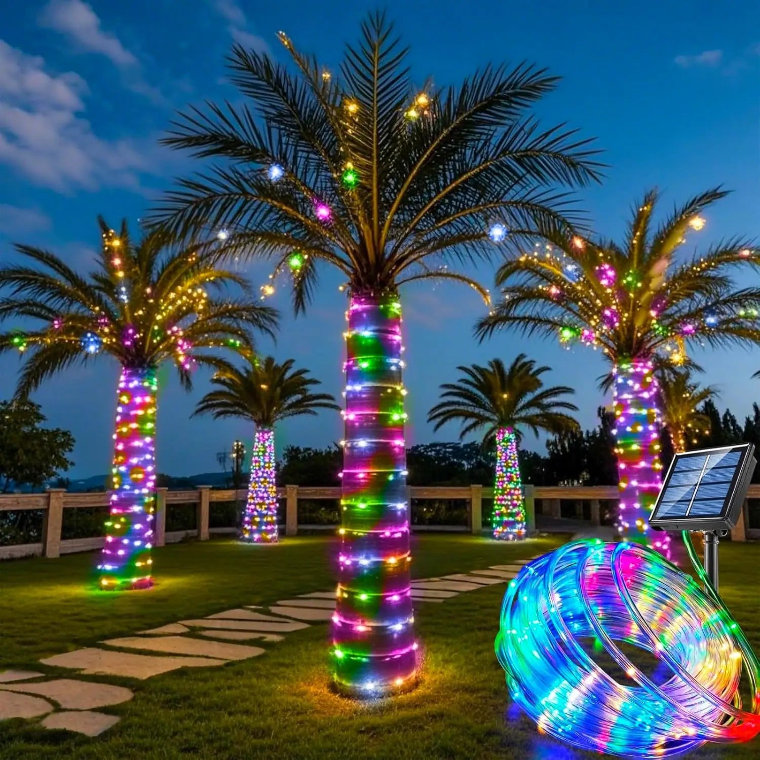 Guirlandes Lumineuses Solaire pour Décoration Extérieure — Étanches et Écologiques