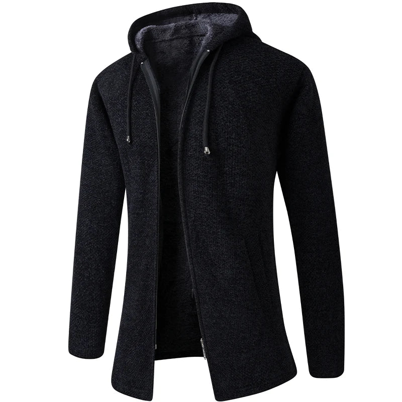 Manteau cardigan avec capuche pour hommes