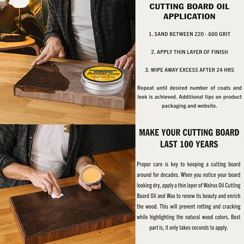 Cire d'Abeille pour Traitement de Bois - Meubles, Planches...