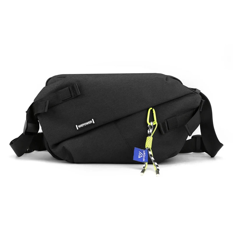 Sac Bandoulière Multi-Poches en Nylon Bicolore