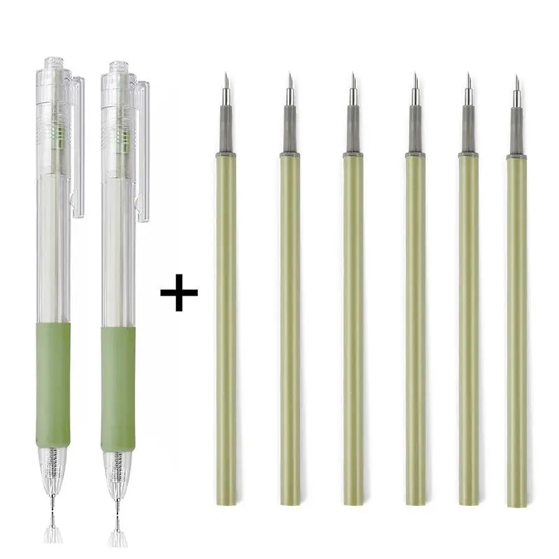 Stylo cutter de précision pour travaux manuels - 2 Stylos + 8 recharges