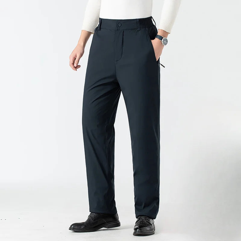 Pantalon élégant à doublure en polaire chaude