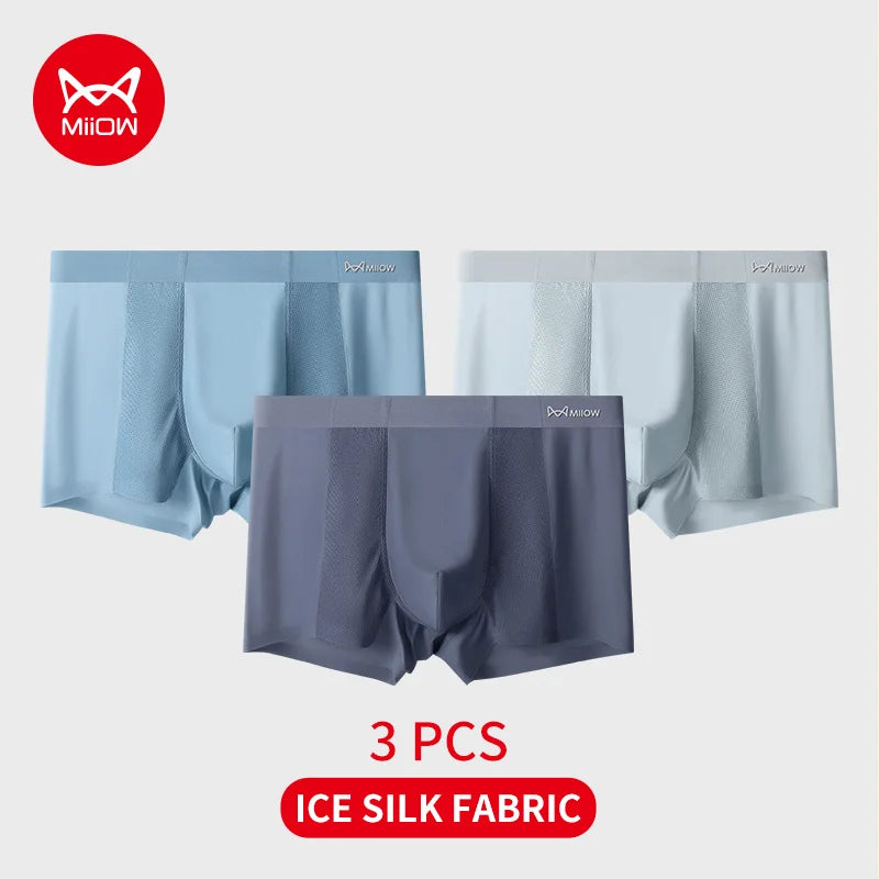 Boxers Sans Couture en Soie Glacée – Lot de 3
