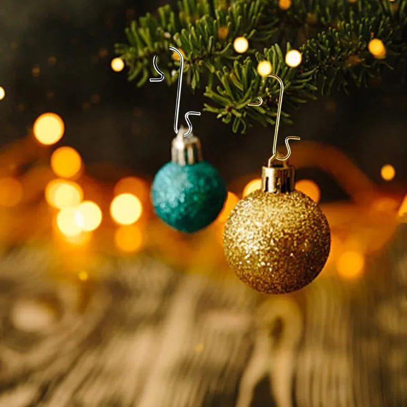 Lot de 300 Crochets Métalliques de Suspension pour Boules de Noël