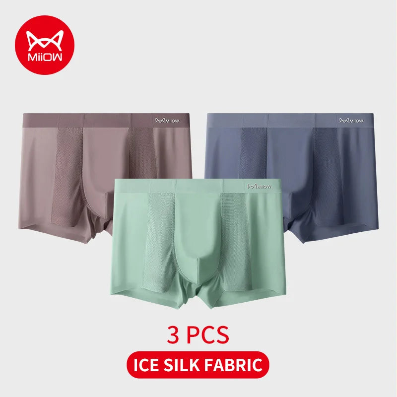 Boxers Sans Couture en Soie Glacée – Lot de 3