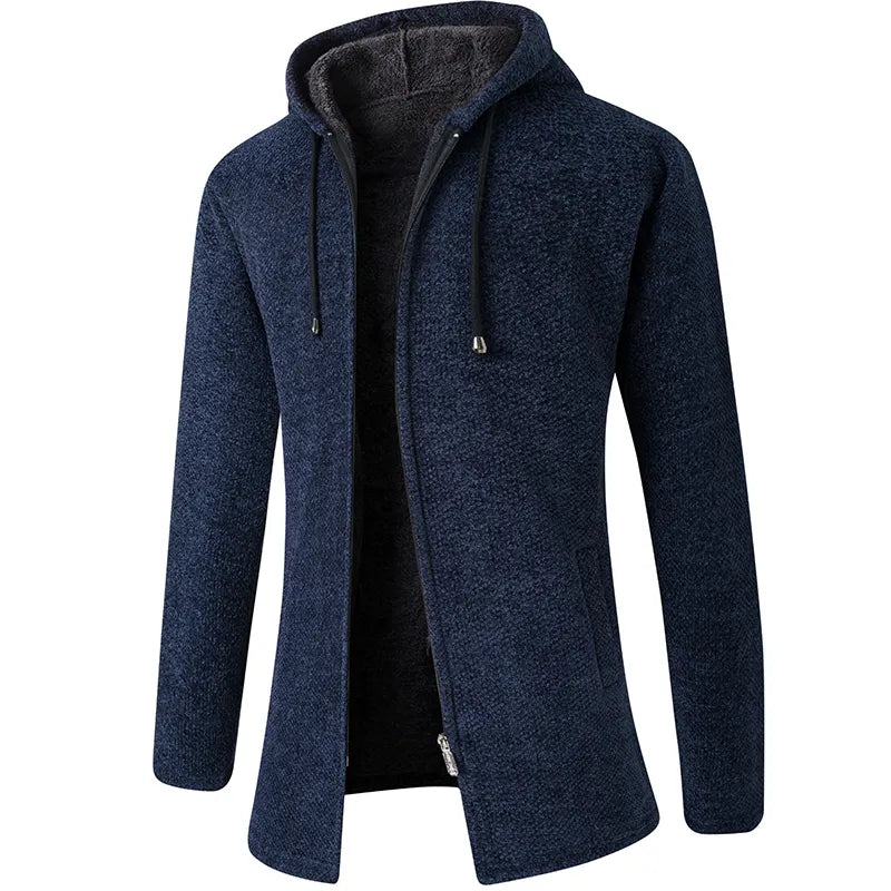 Manteau cardigan avec capuche pour hommes