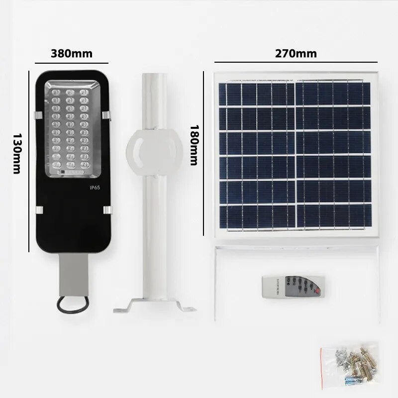 Réverbère solaire LED 200W avec télécommande