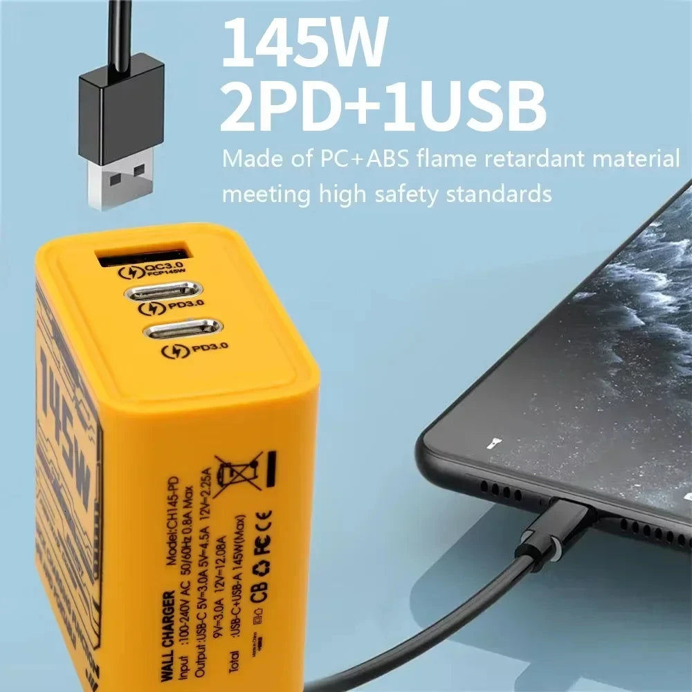 Chargeur Ultra-Rapide 145W - 3 Ports USB-C