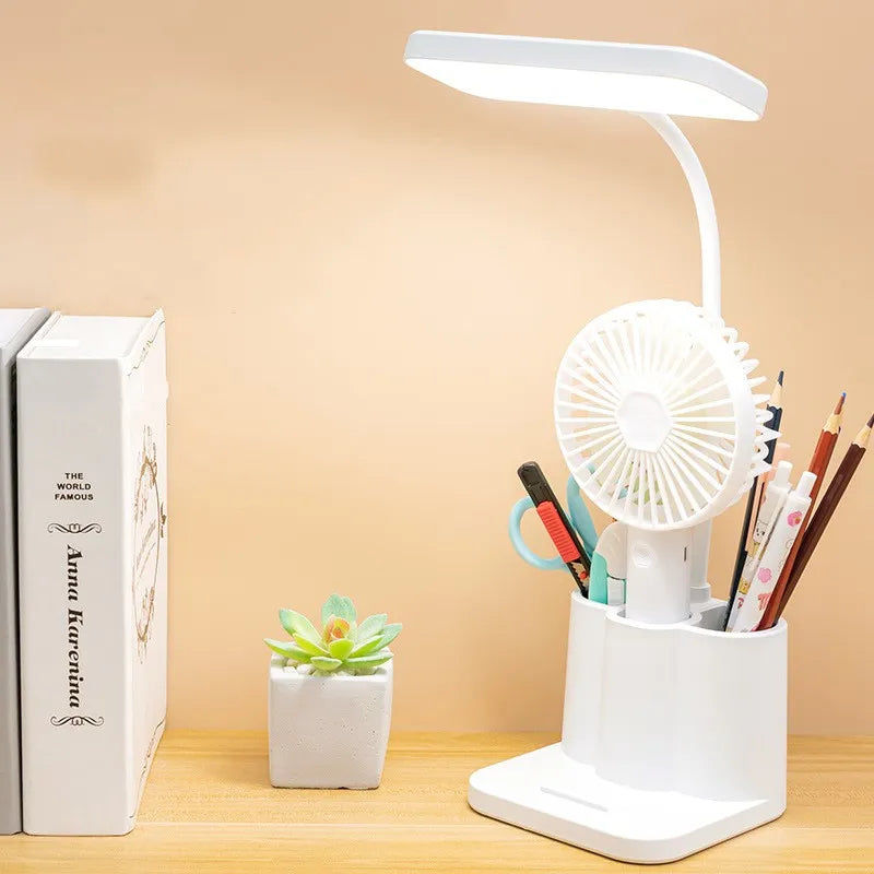 Lampe de Bureau LED avec Porte Stylos et support téléphone