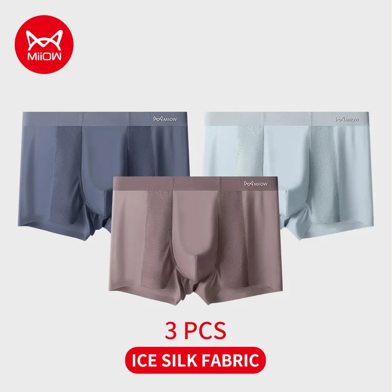 Boxers Sans Couture en Soie Glacée – Lot de 3