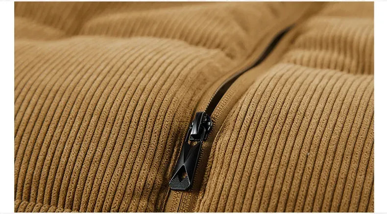Veste sans manches double poche en velour cotelé - Intérieur polaire