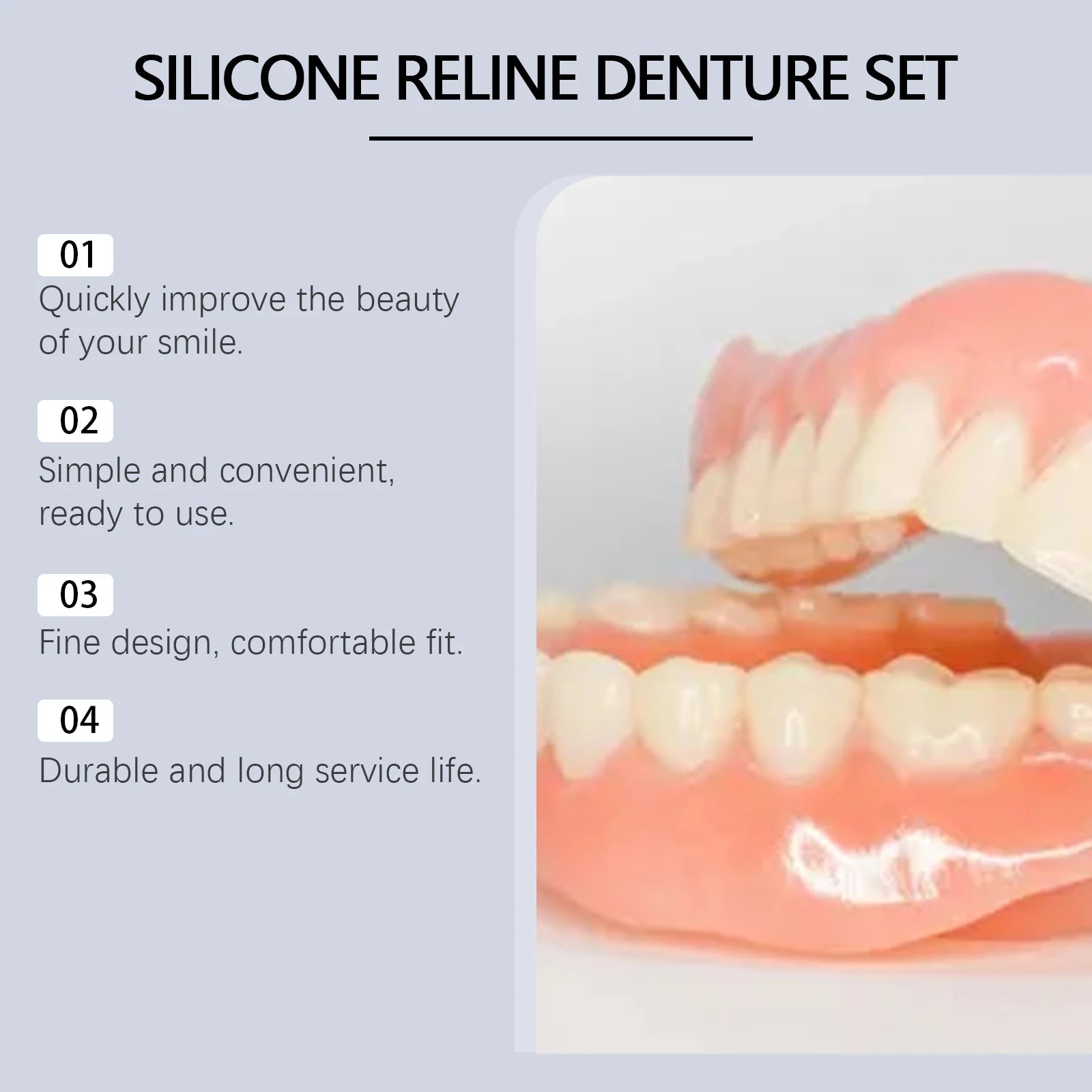 Kit de Prothèse Dentaire - Correction Instantanée du Sourire