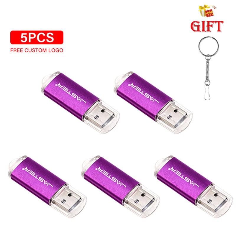 Lot de 5 Clés USB 2.0 Haute Vitesse - 4 à 128GO