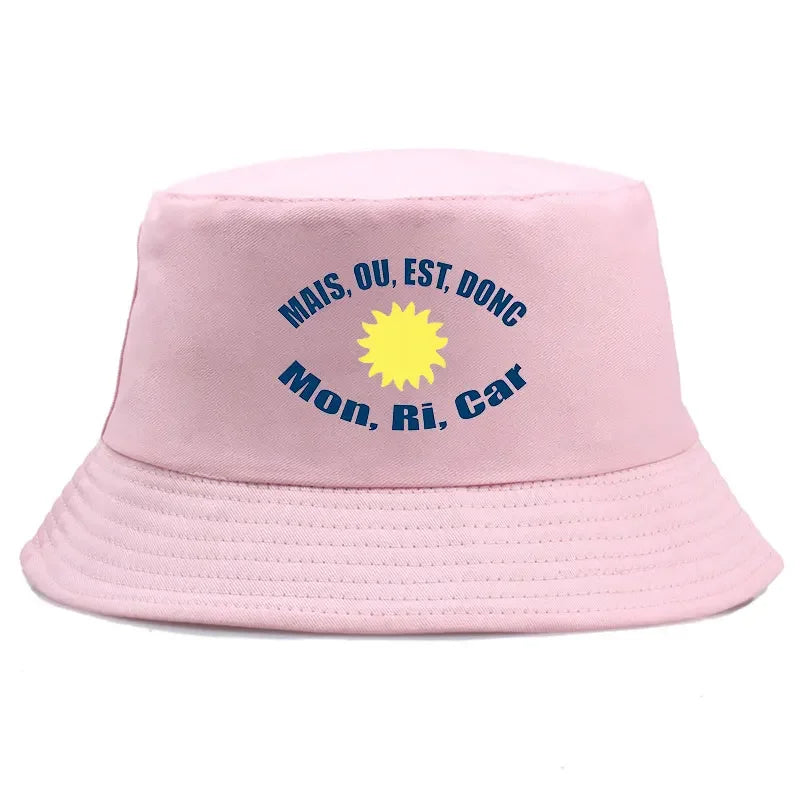 Chapeau Bob d'été Réversible "Mais, ou, est, donc, mon, ri, car"