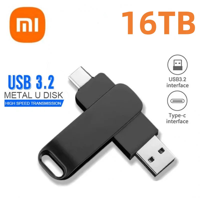 Clé USB 3.2 Jusqu'à 16TB + Adaptateur Type-C OFFERT